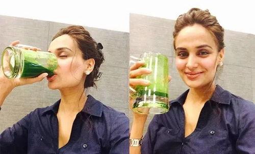 喝青汁的明星,青汁饮品引领健康潮流”
